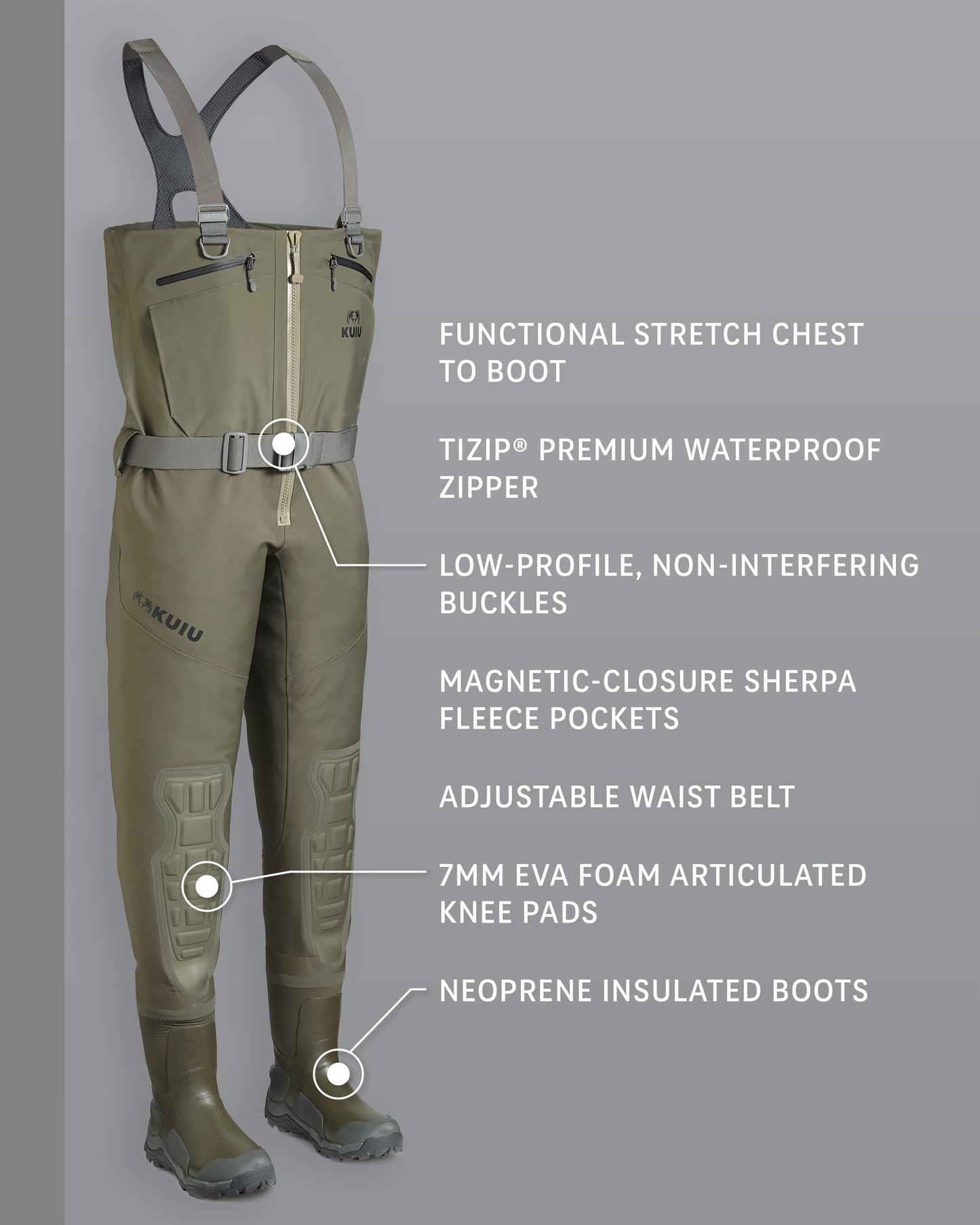 KUIU PRO HD Flex Zip Wader